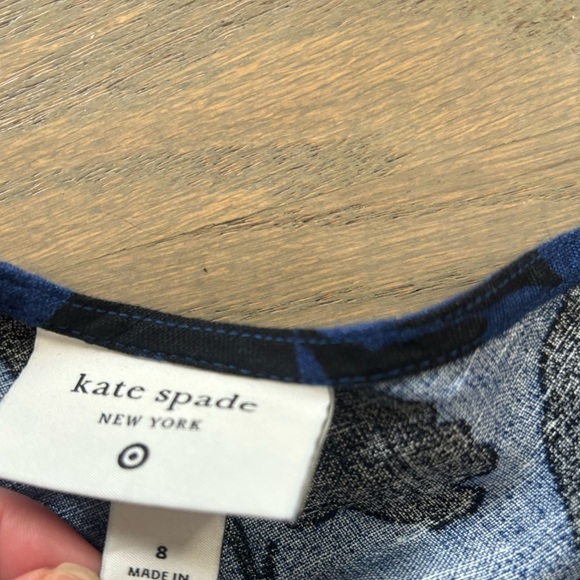 Kate Spade X Target Classic Rose One Shoulder Blue Black Jumpsuit size 6 8 - Picture 6 of 11